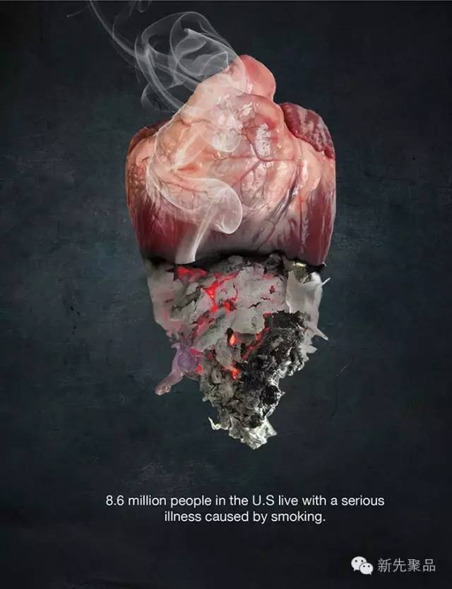 戒烟广告吓人图片