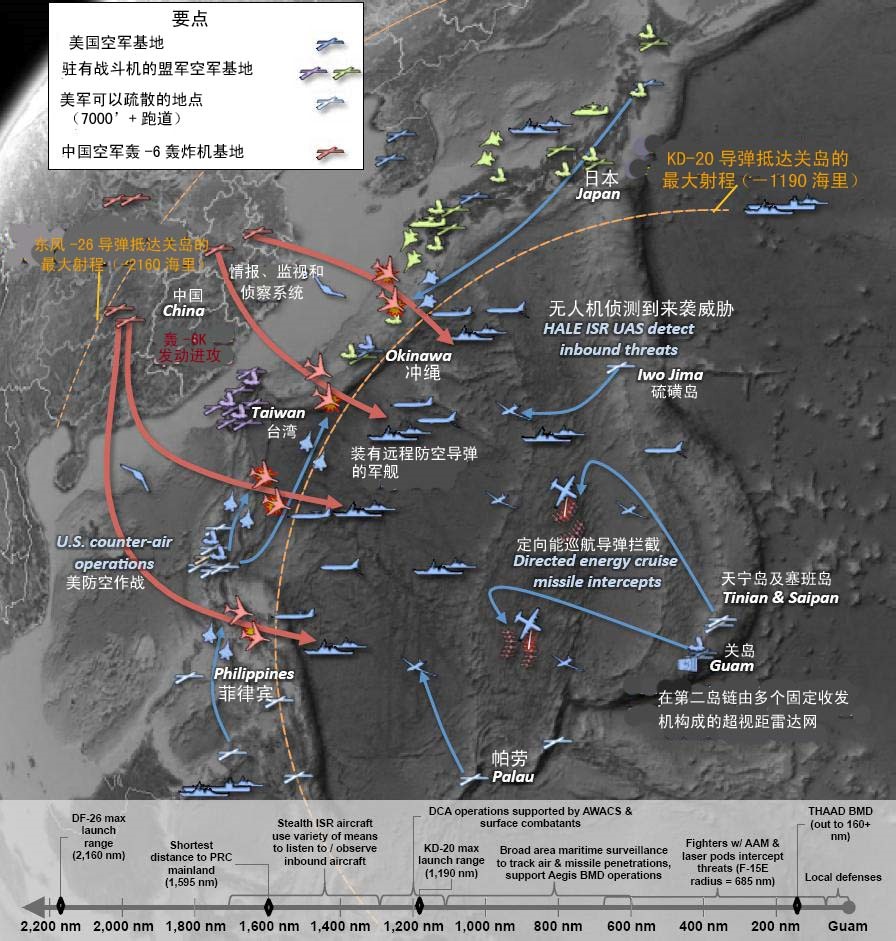 东风导弹打击范围图图片