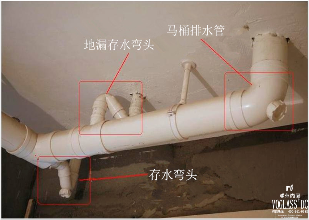 顶内排水管及其它管道综合布置路的固定安装