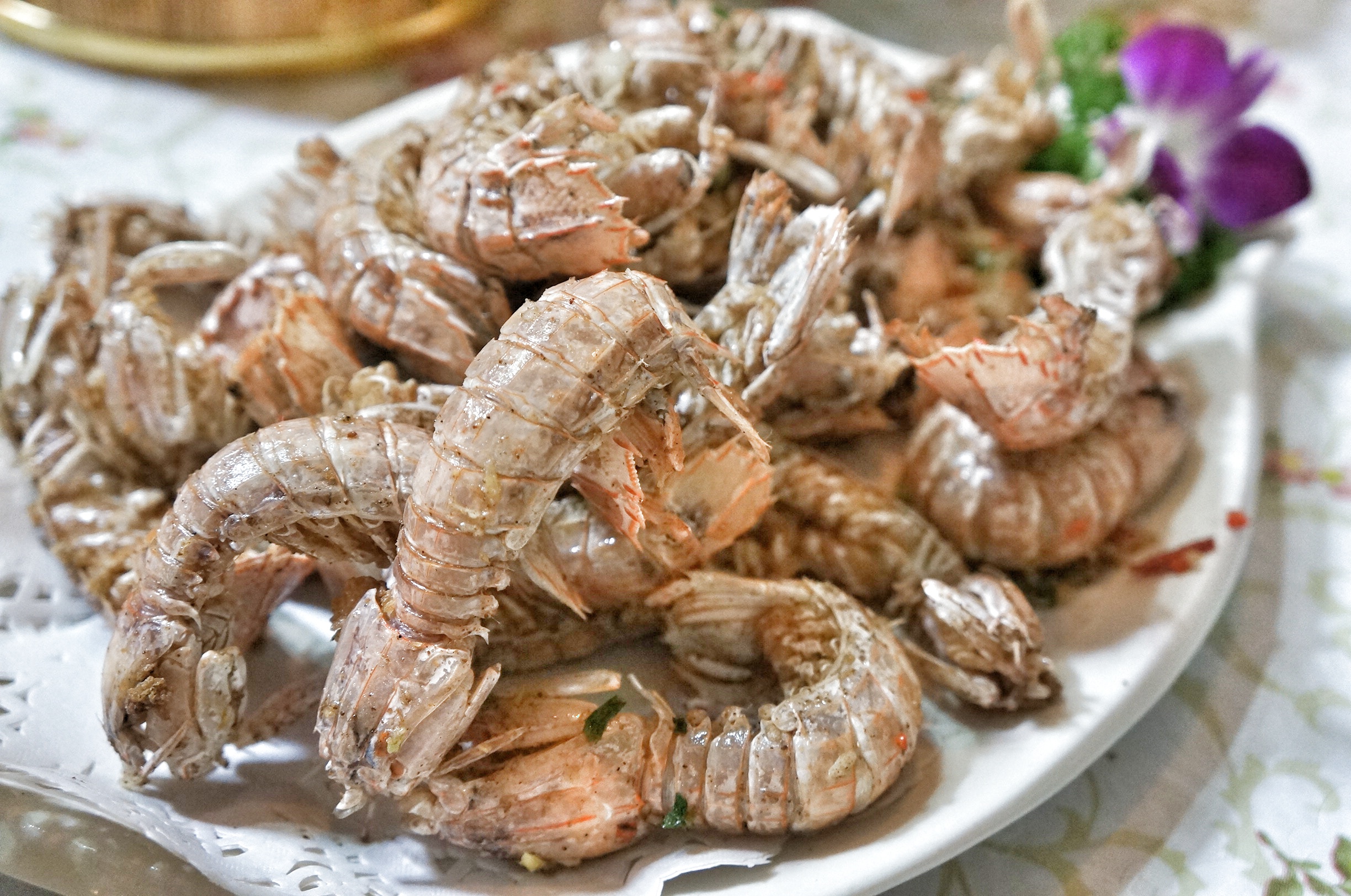 白灼虾 鲜活大虾,简单的料理,白灼,虾尾绽放,肉很q弹