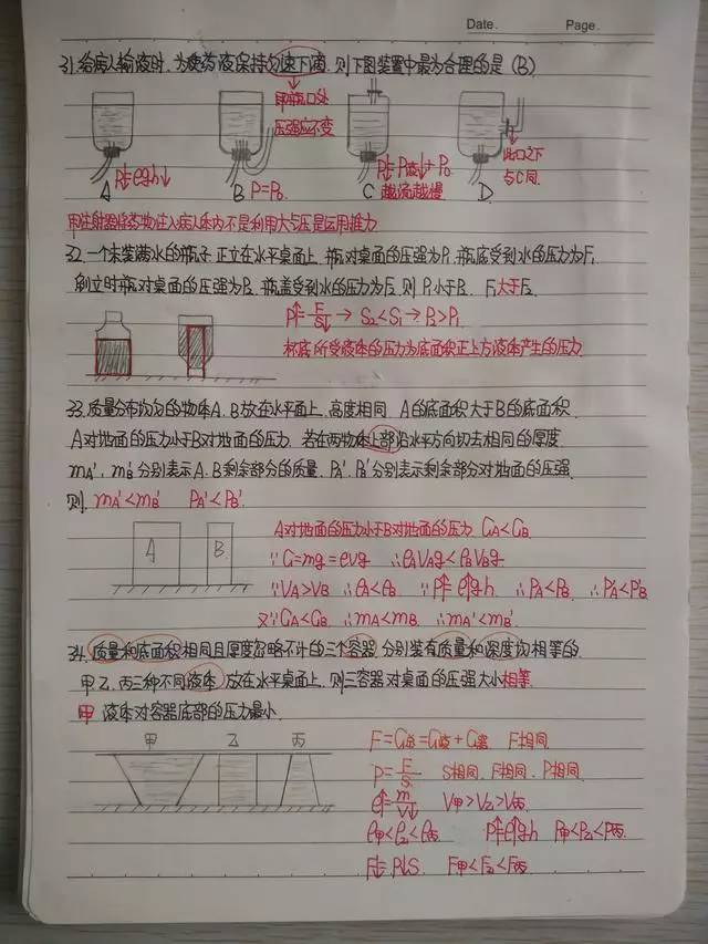 中考状元的物理错题本,不收藏都对不起自己!