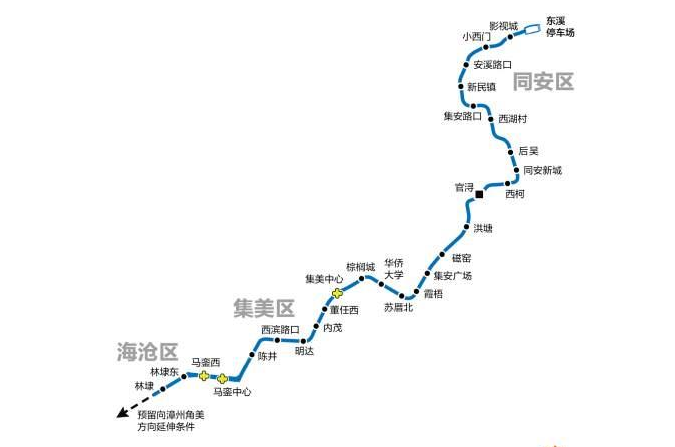 厦门7号线地铁线路图图片