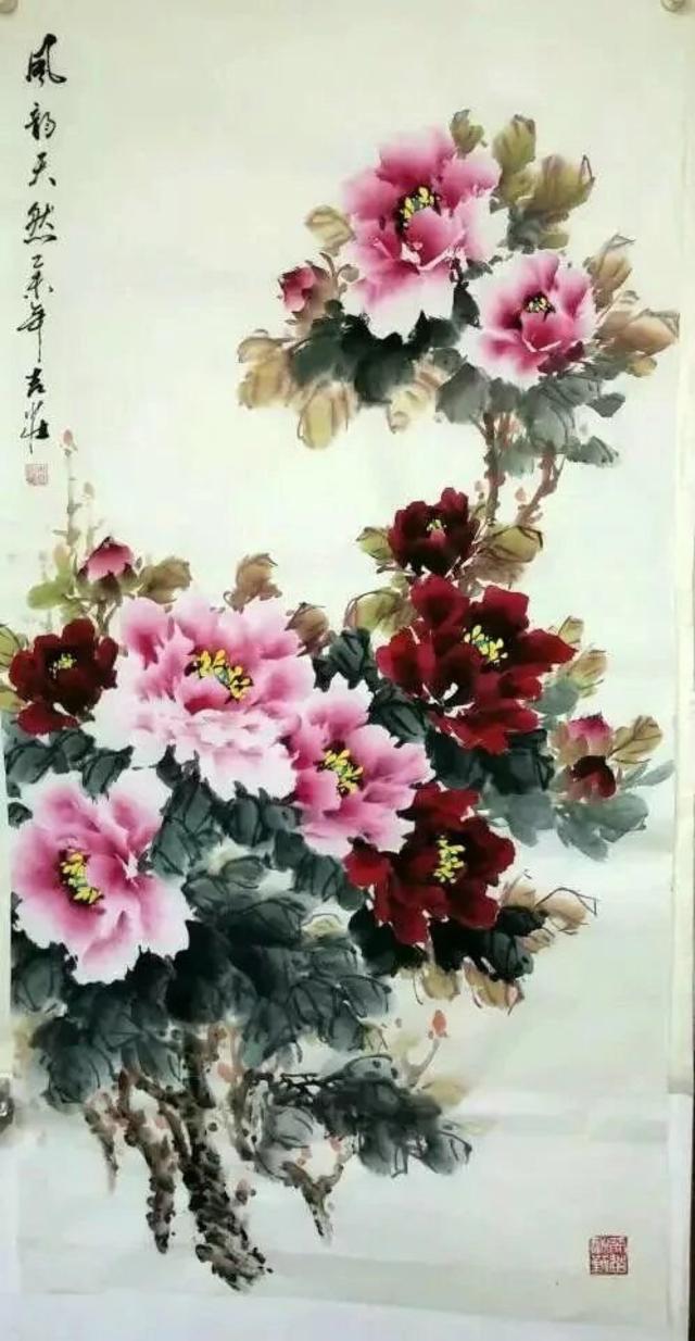 郭吉庄画牡丹图片