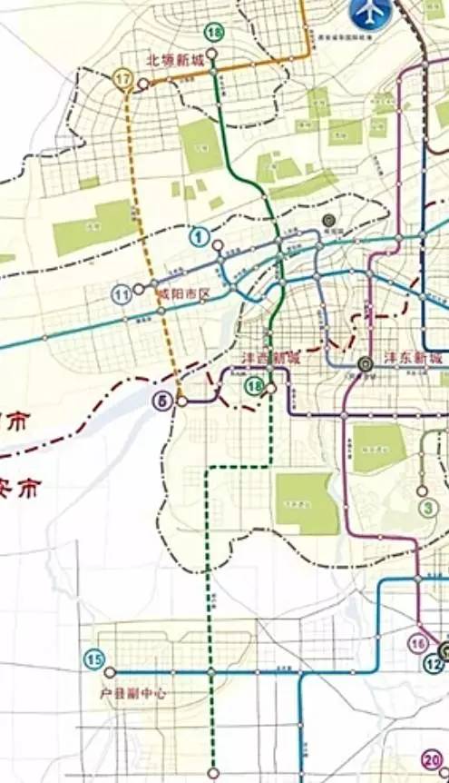 沣西新城地铁规划方案图片