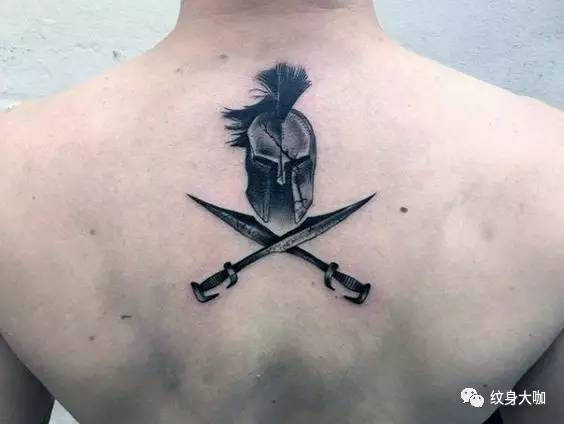 斯巴达勇士纹身手稿图片