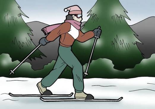 越野滑雪漫画图片