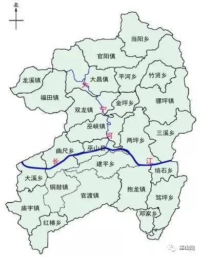 巫山县乡镇地图图片