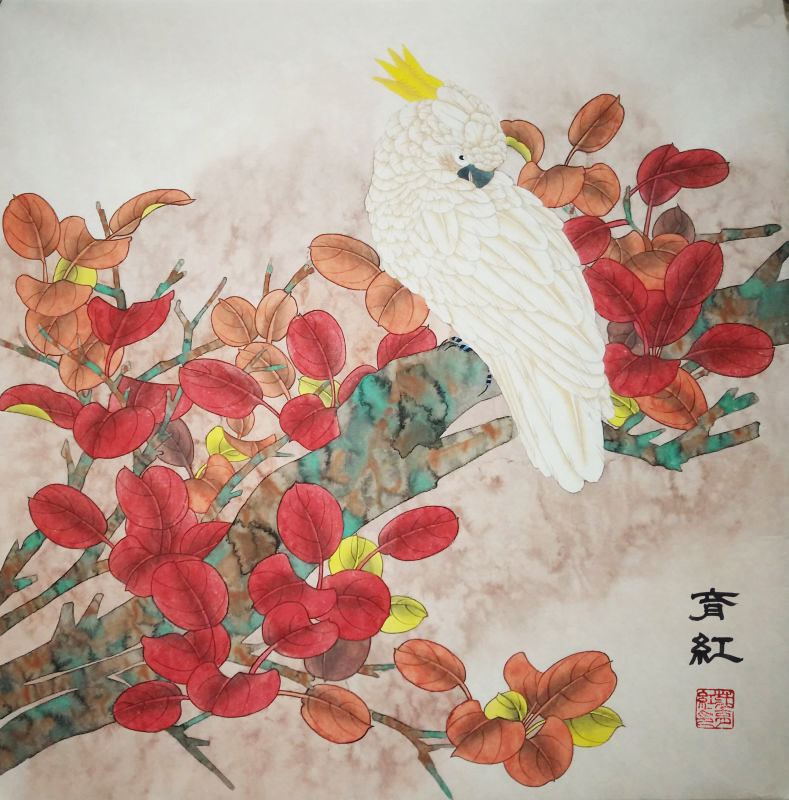 著名画家庄育红写意花鸟作品欣赏