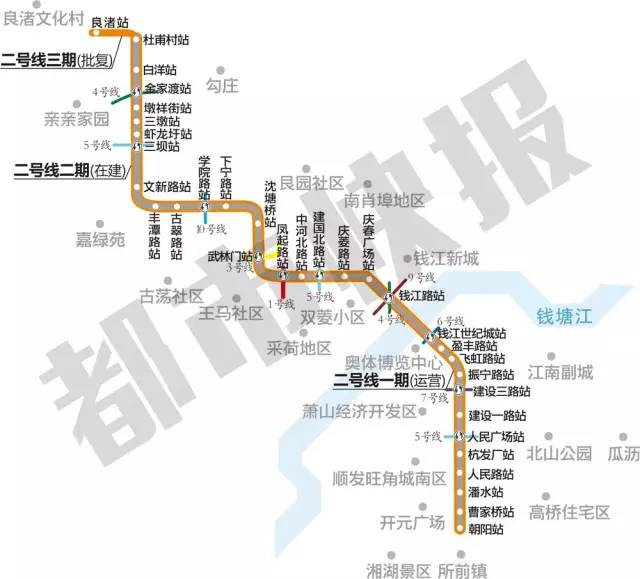 杭州地铁三期10条线路高清站点规划图出炉!