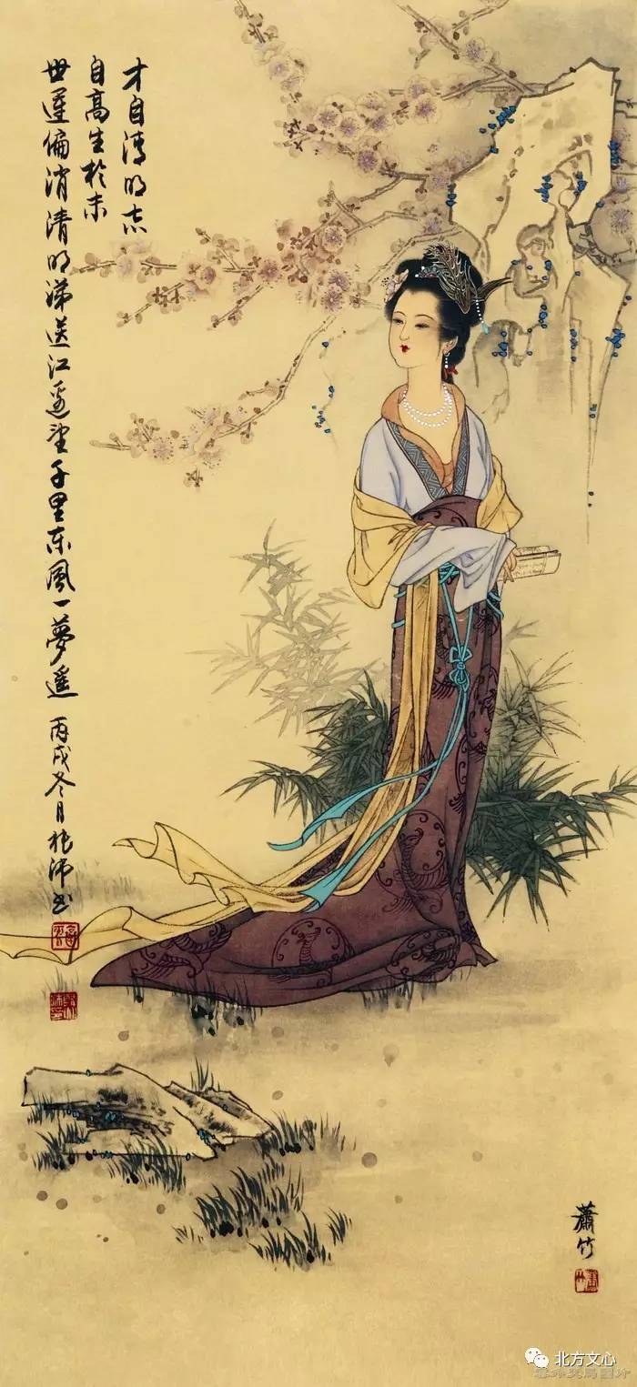 汉武帝的李夫人画像图片