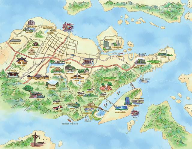 金塘岛地图图片