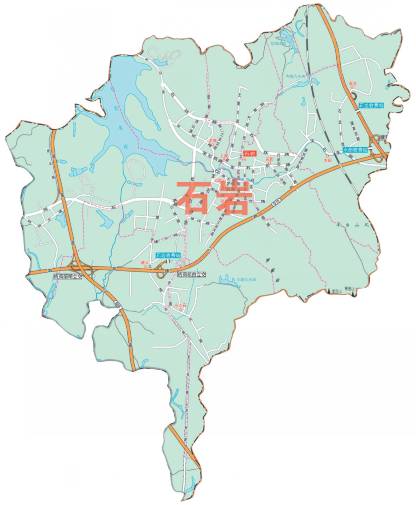石岩街道行政地图图片