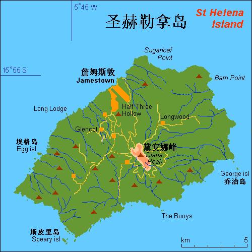 圣赫勒拿岛地图图片