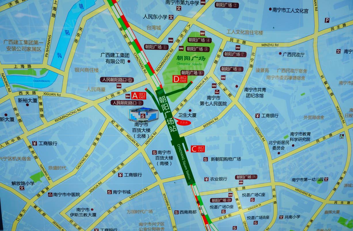 南宁朝阳广场地图图片