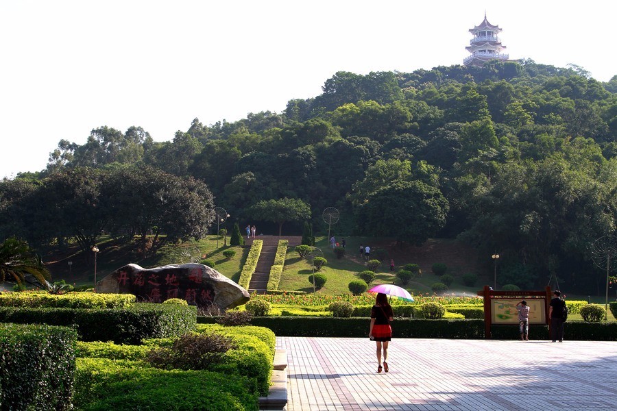 远游 可以带着家人来到虎门公园 散散步 或者 爬爬山,跑跑步,打打球