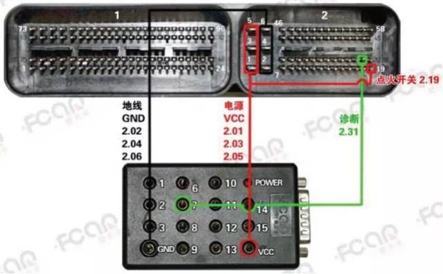 依维柯电脑板针脚图图片