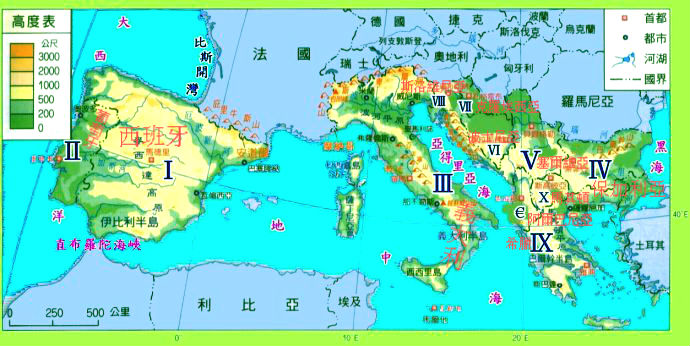 南欧三大半岛图片