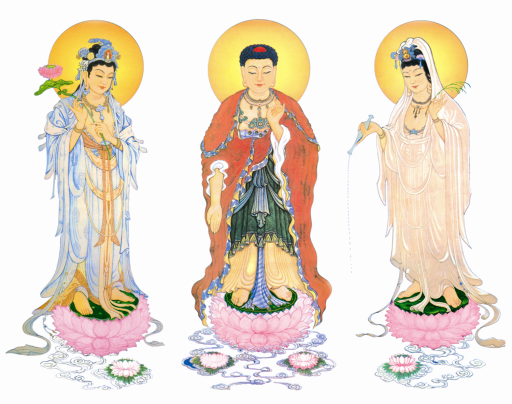 佛教三圣像图片