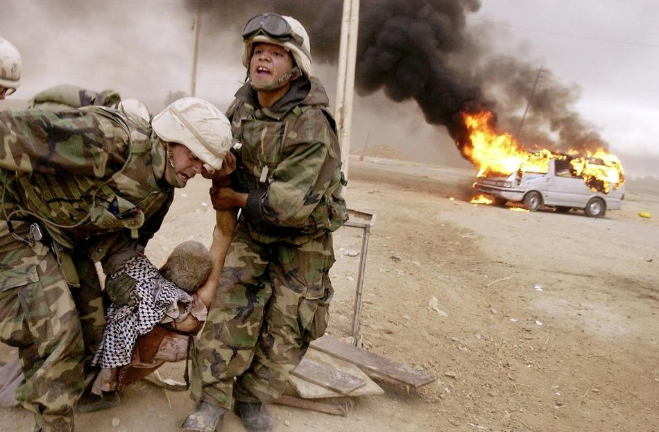 伊拉克战争照片进攻图片