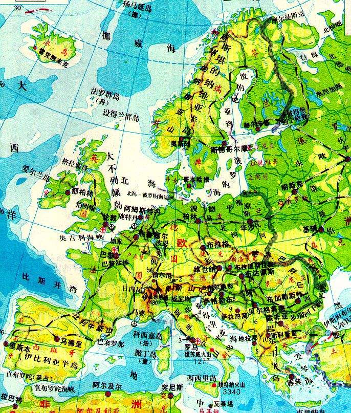 西欧地区的地质地形是以平原为主,是世界上平均海拔最低的一个洲,该