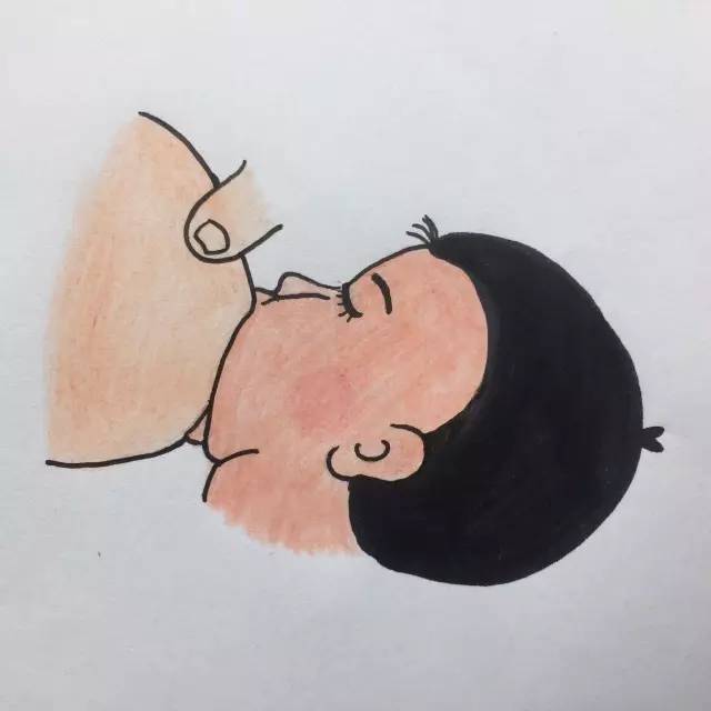 宝宝吃奶的正确嘴型图片