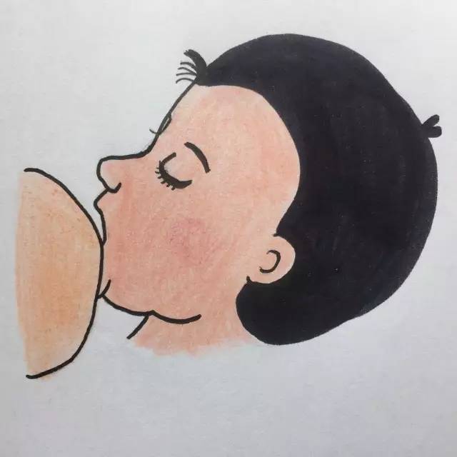 宝宝吃奶的正确嘴型图片
