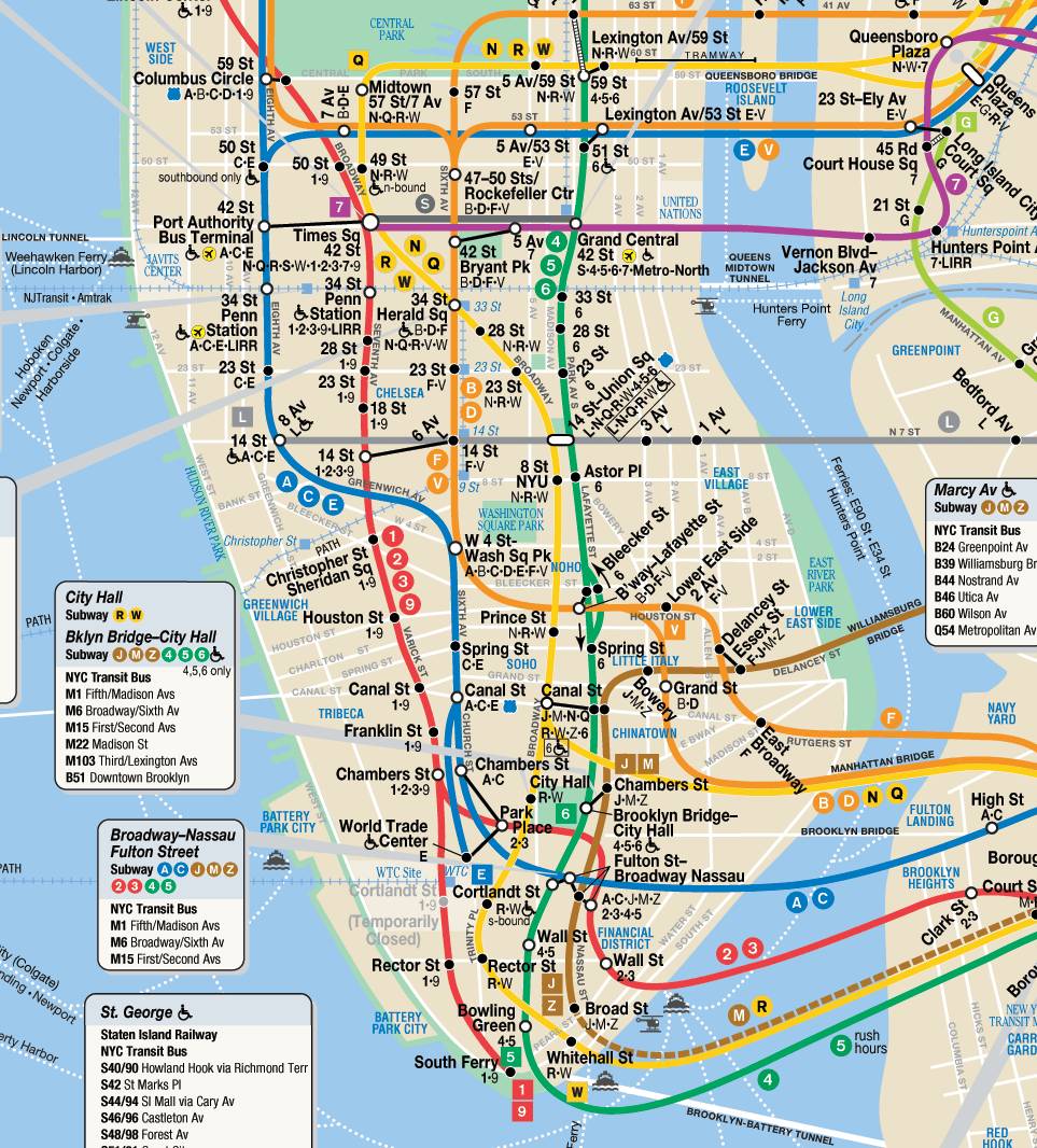 纽约地铁线路图 2020图片