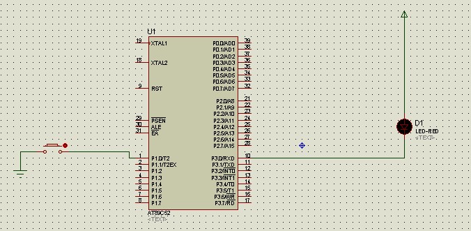 51proteus仿真按鍵控制led燈