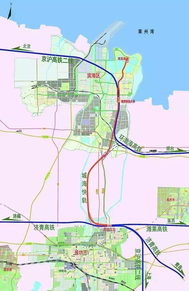 潍坊2020年轻轨线路图图片