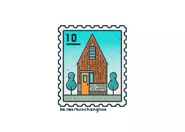 为小区设计一张邮票图片
