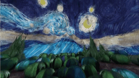 梵高的星月夜动态图图片