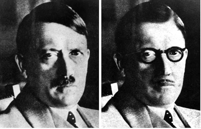 担心希特勒会化装逃跑,中情局设计的希特勒易容照
