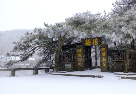 庐山花径雪景图片