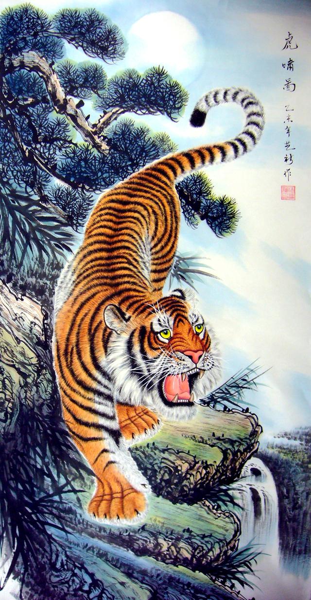 下山虎就是老虎饿了,到山下去找食吃,而老虎凶猛异常,一般会在平地