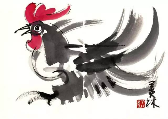 韩美林画鸡