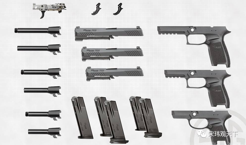 p320是一款真正的模块化手枪,所有手枪都采用一种扳机组件,只需要更换