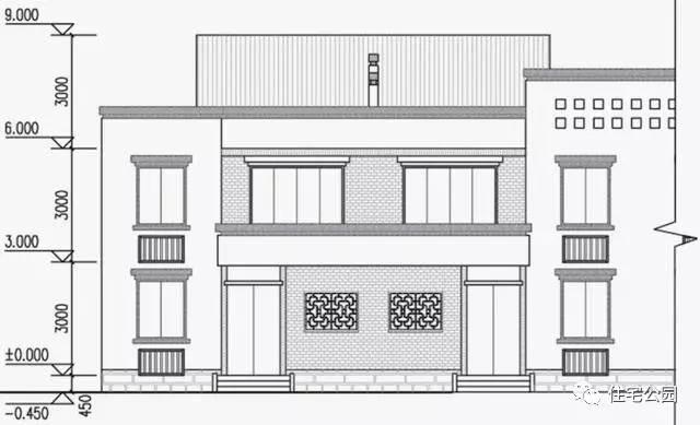 农村自建小别墅7米面宽可独栋双拼这个户型中