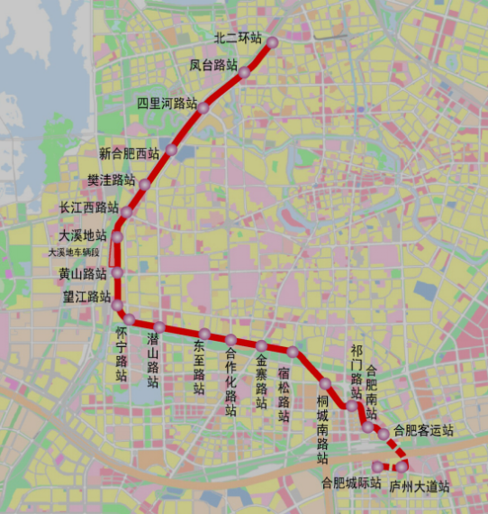 合肥有轨电车线路图图片