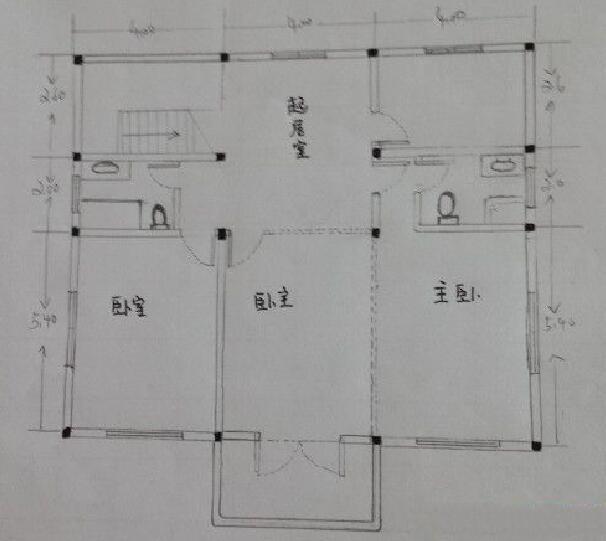 手绘房屋平面设计图图片
