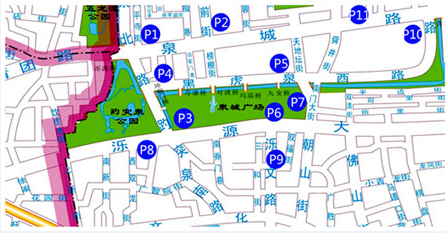 泉城广场平面图图片