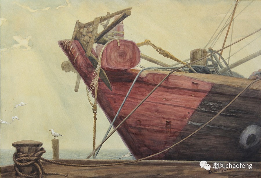 红头船的画法图片