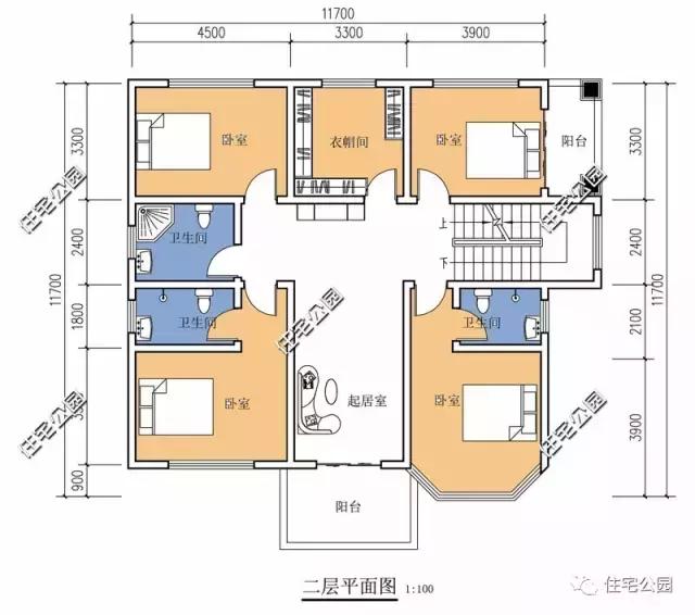 13x12米农村平房设计图图片