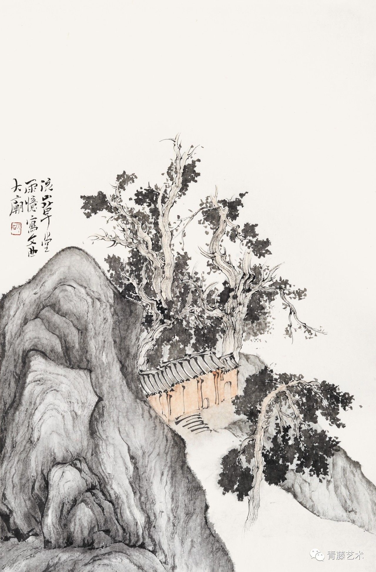 後力追宋元山水,兼作花鳥人物小品. 參展作品: 紙本設色 2016年 紙本