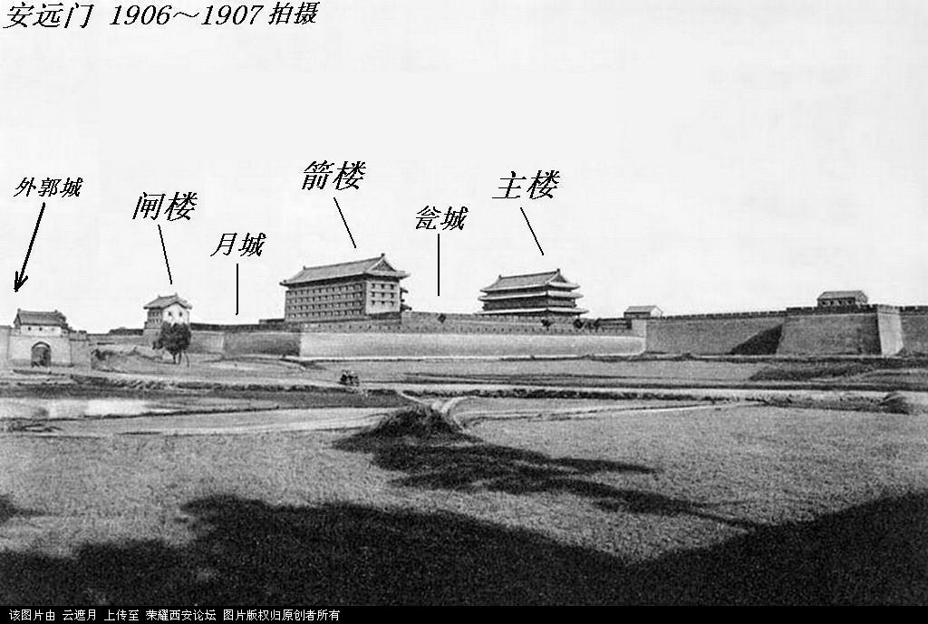 西安城墙的结构图片