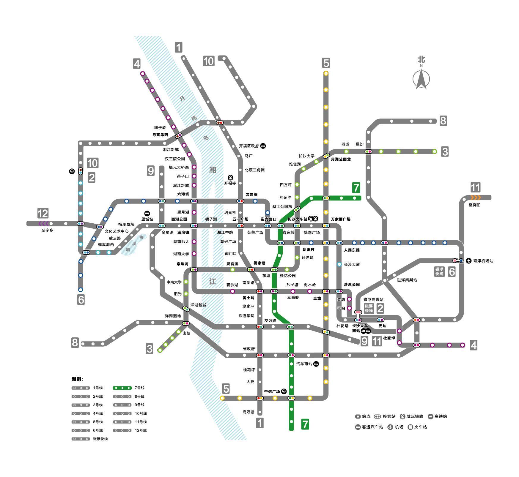 长沙城轨地图图片
