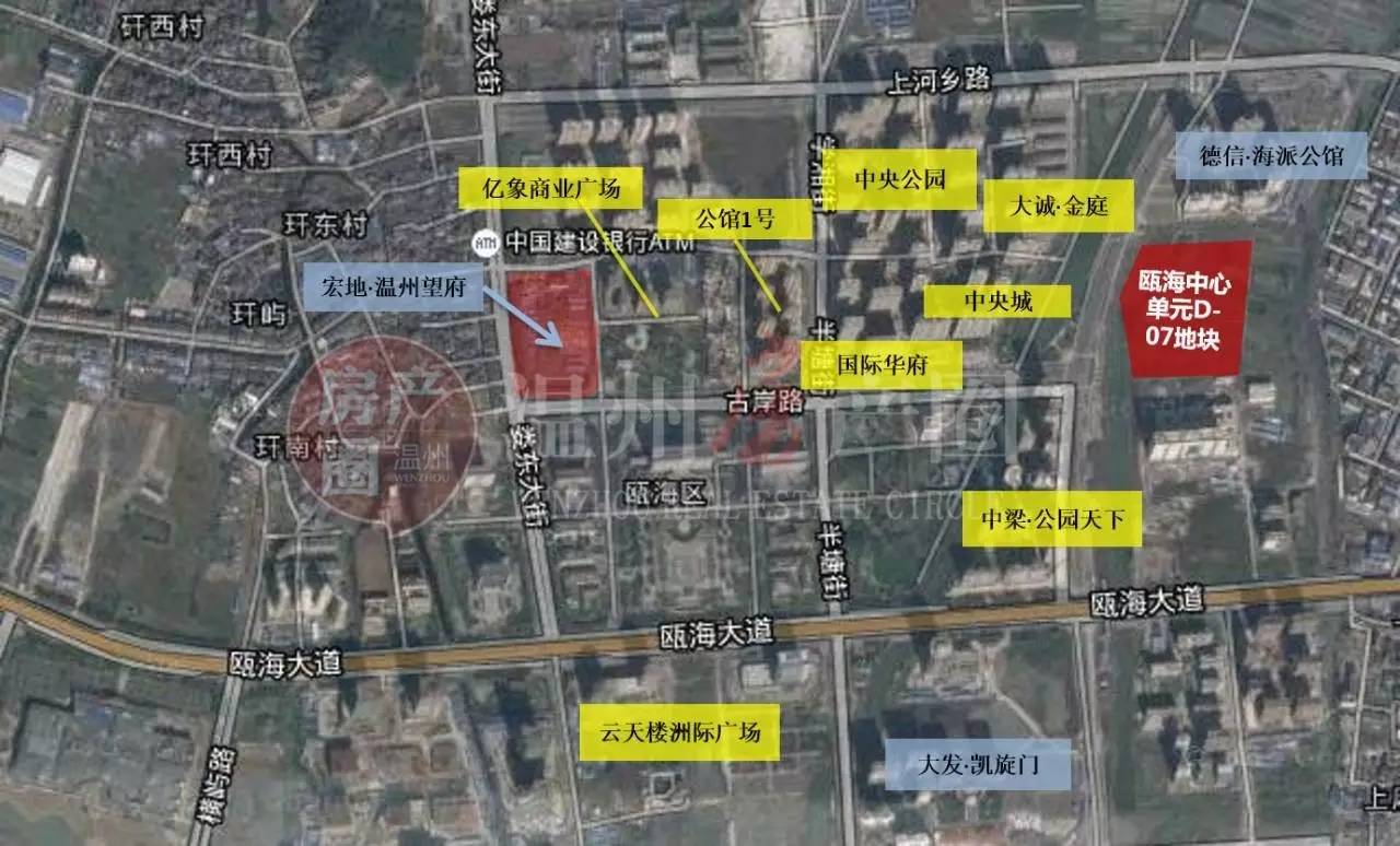 瓯海中心西单元地块图图片