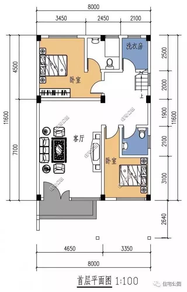 农村自建房8米面宽看这5款户型