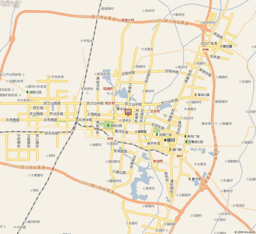 银川市地图三区图片