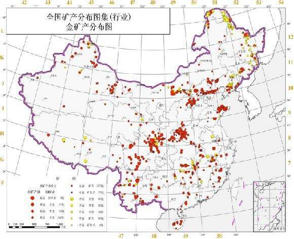 中国金矿分布地区图片