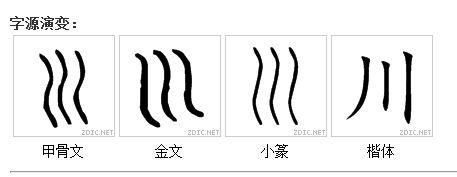 像川的甲骨文图片